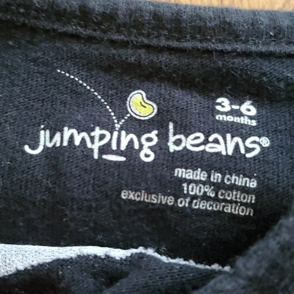 Jumping Beans Black Long Sleeve LOVE Shirt with Carters Black Pants outfit 3M‎